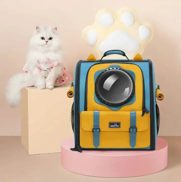Wakytu Dog Carriers for Small Dogs Cat Backpack Bubble Cat Backpack Pet Backpack Breathable Cat Carrier Backpack for Travel Hiking Mewtie Boutique