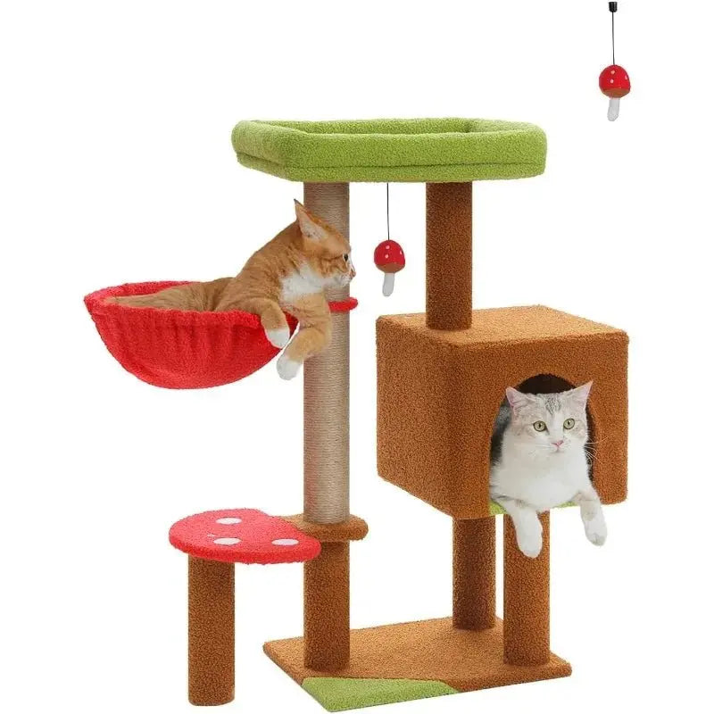 Fairy Mushroom Cat Tree - Mewtie Boutique