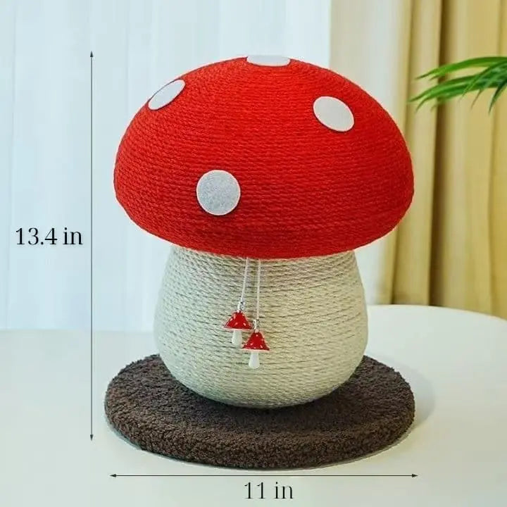 Red Mushroom Series Cat Sisal Scratcher Toy - Mewtie Boutique